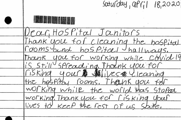 Letter from Boy to EVS