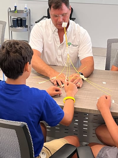 Marshmellow-spaghetti tower assembly 6 - Shannon Steck