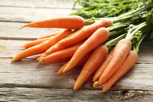carrots on wood