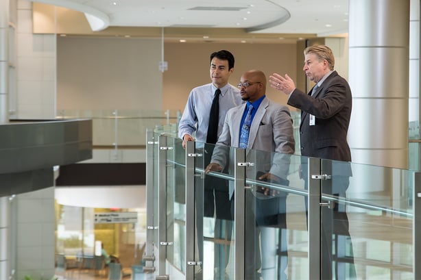 Three managers rounding for QA